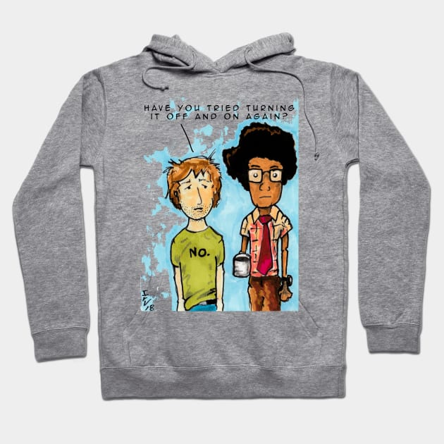 The IT Crowd Hoodie by Fitzufilms